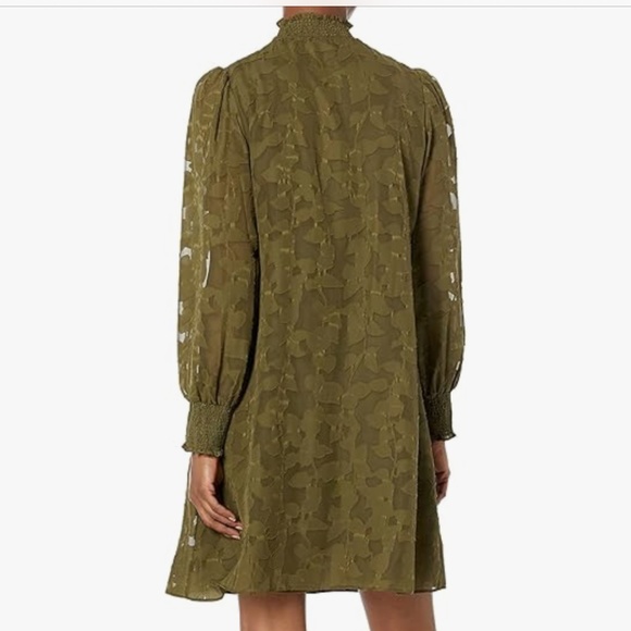 Tommy Hilfiger Burnout Shift Dress in Deep Olive size 10 - Picture 2 of 7